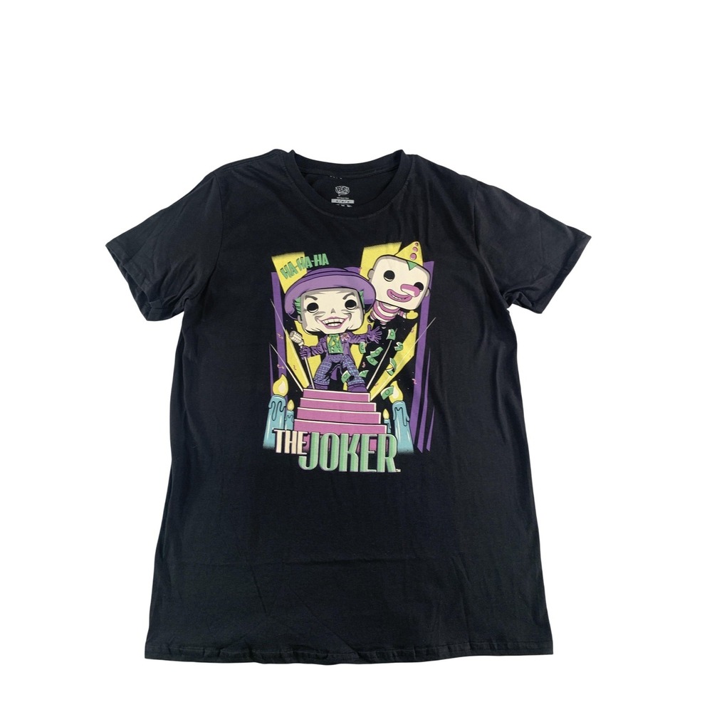 Funko‎ Pop! Tees The Joker Shirt Mens Medium Black DC Comics Batman Graphic Tee